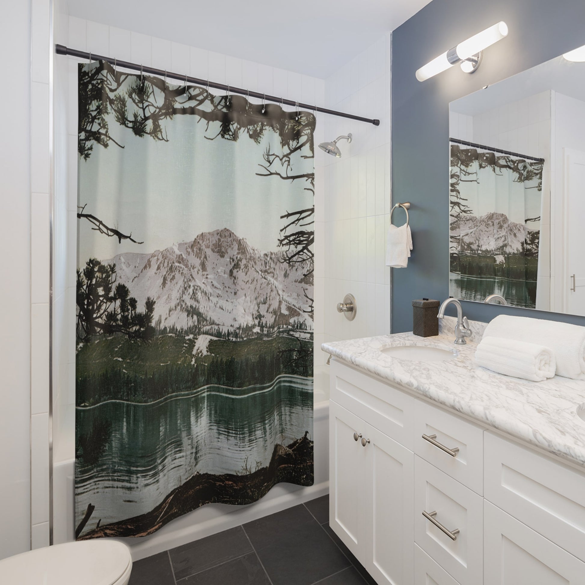 Snowy Mountains Shower Curtain Best Bathroom Decorating Ideas for Landscapes Decor