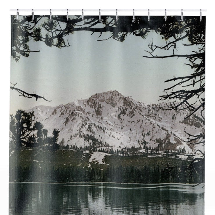 Snowy Mountains Shower Curtain Close Up, Landscapes Shower Curtains