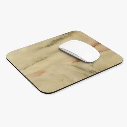 Soft Aesthetic Computer Desk Mouse Pad With White Mouse