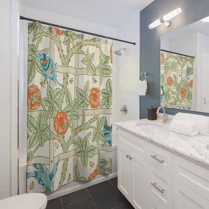 Spring Pattern Shower Curtain Best Bathroom Decorating Ideas for Botanical Decor