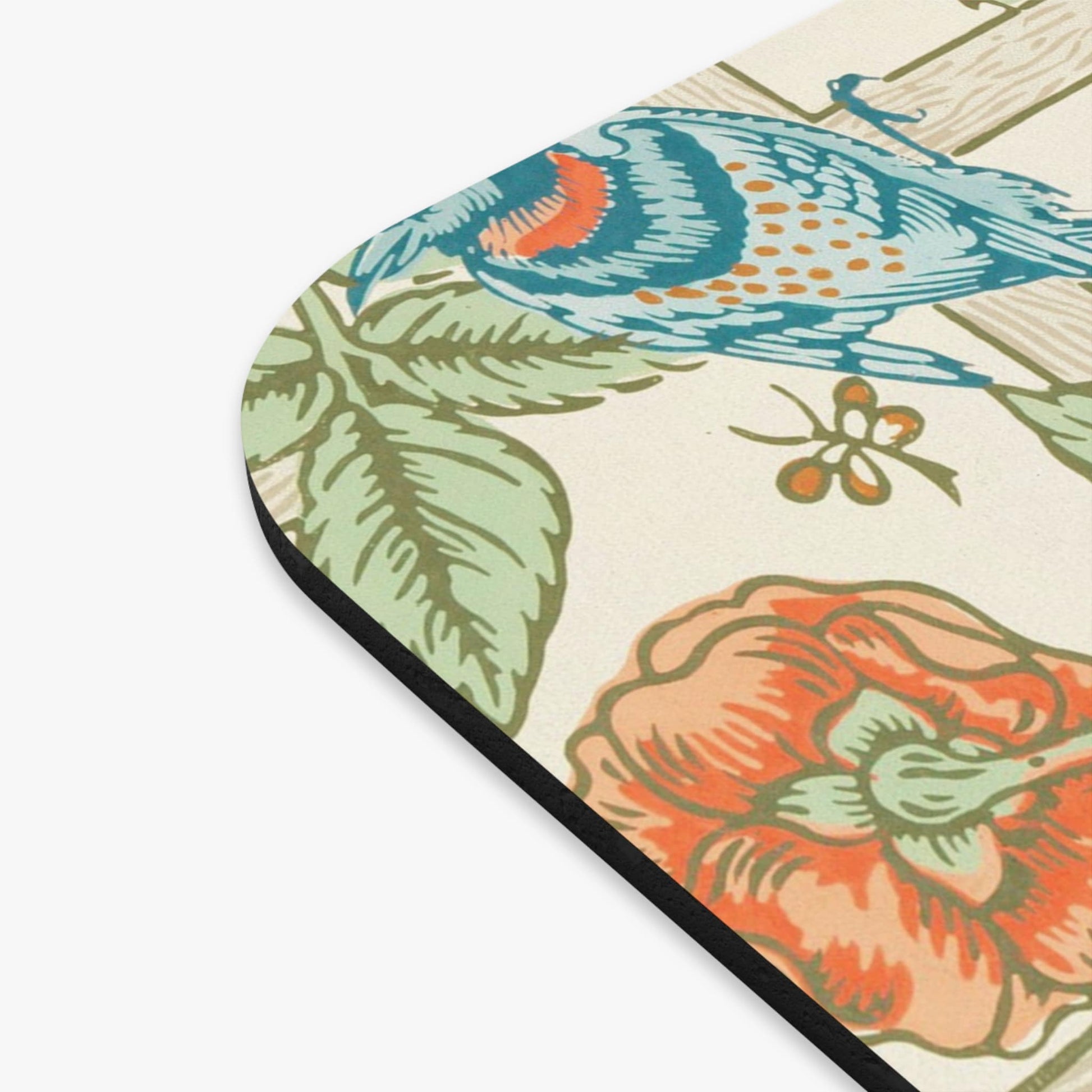 Spring Pattern Vintage Mouse Pad Design Close Up