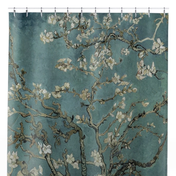 Spring Shower Curtain Close Up, Botanical Shower Curtains