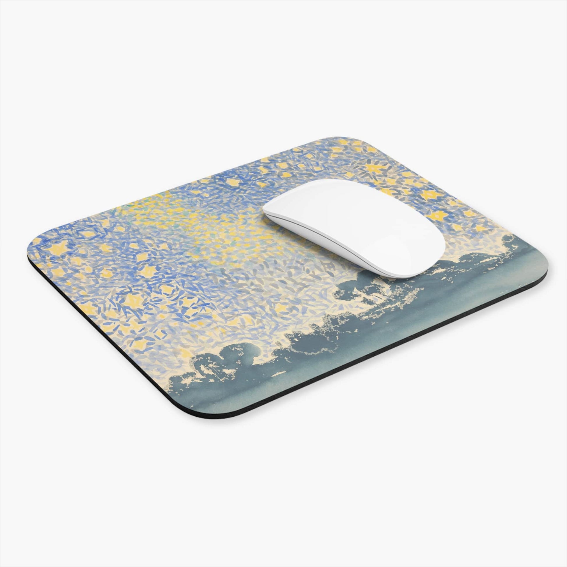 Starry Sky Computer Desk Mouse Pad With White Mouse