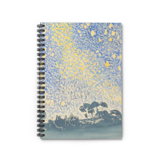 Starry Sky Notebook with Blue and Yellow cover, ideal for journaling and planning, featuring a stunning blue and yellow starry sky.