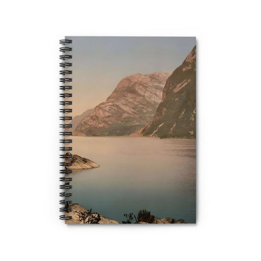 Mountains Landscape Notebook with Norway cover, perfect for journaling and planning, featuring stunning Norwegian mountain landscapes.