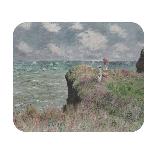 Summer Seascape Mouse Pad with nautical theme design, desk and office decor showcasing serene seascape illustrations.