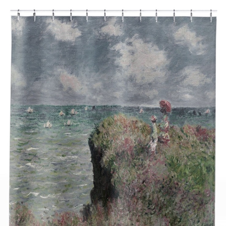 Summer Seascape Shower Curtain Close Up, Seascapes Shower Curtains