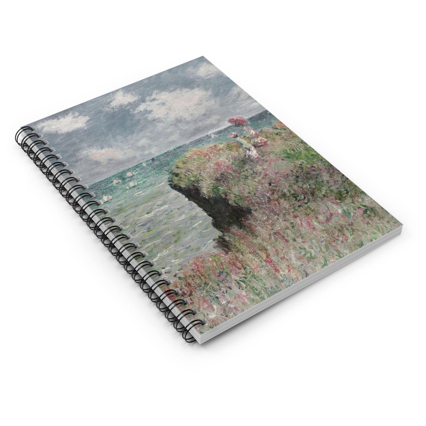 Summer Seascape Spiral Notebook Laying Flat on White Surface
