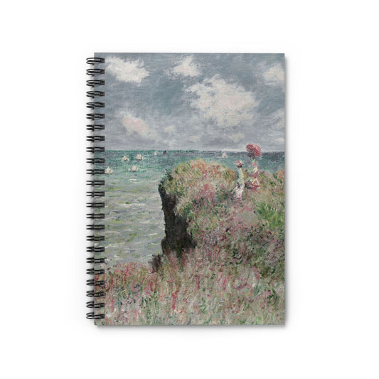 Summer Seascape Notebook with nautical cover, ideal for journals and planners, showcasing beautiful nautical seascapes.