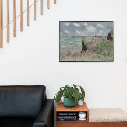 Summer Seascape Wall Art Print in a Picture Frame on Living Room Wall