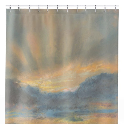 Sun in the Clouds Shower Curtain Close Up, Landscapes Shower Curtains