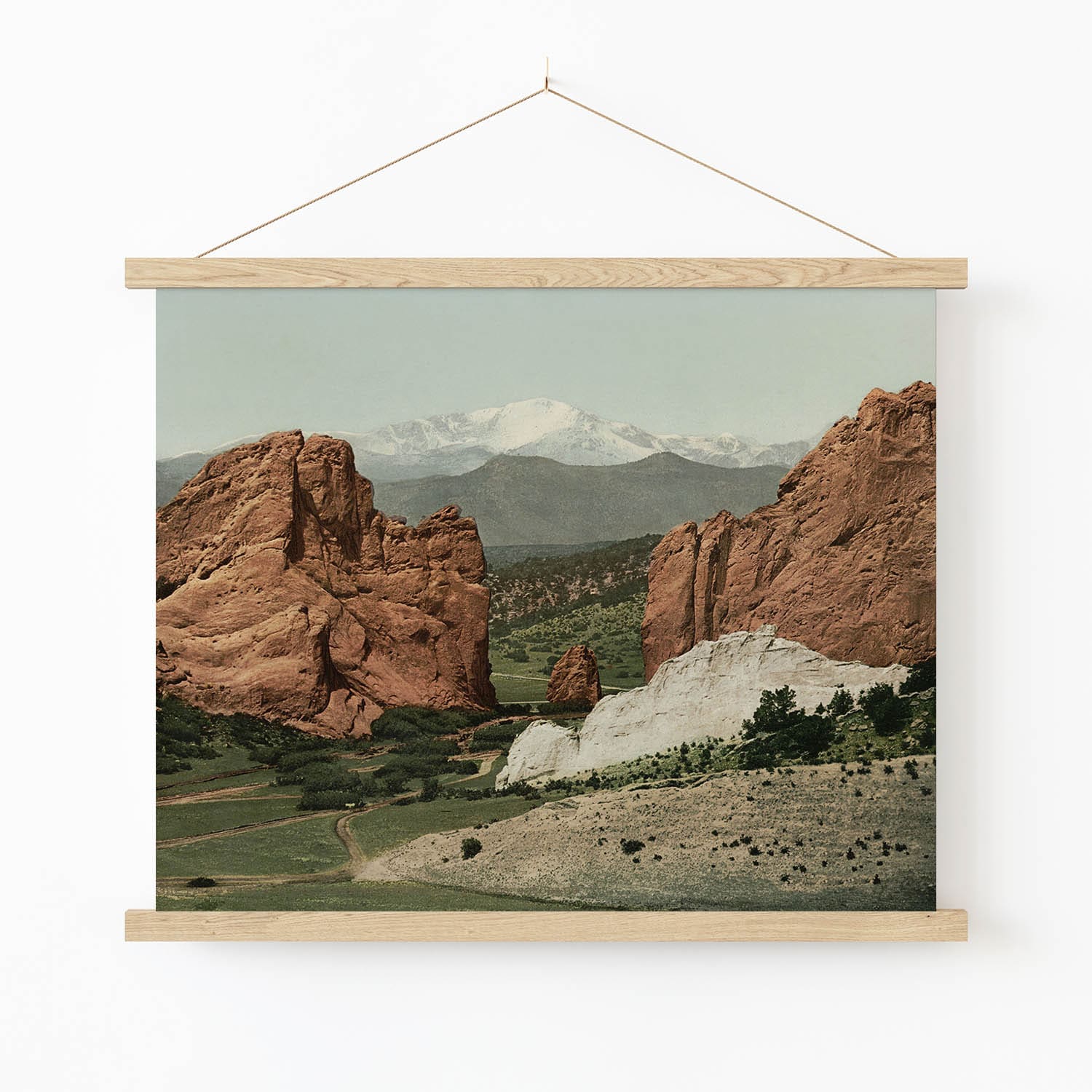 The Gateway Art Print in Wood Hanger Frame on Wall