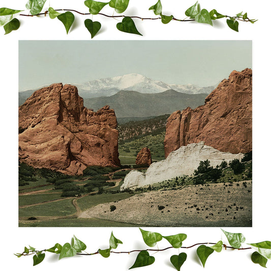 Garden of the Gods art print titled 'The Gateway', ideal for vintage wall art decor.