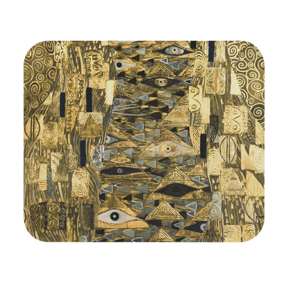 The Lady in Gold Mouse Pad showcasing Gustav Klimt's golden art, enhancing desk and office decor.