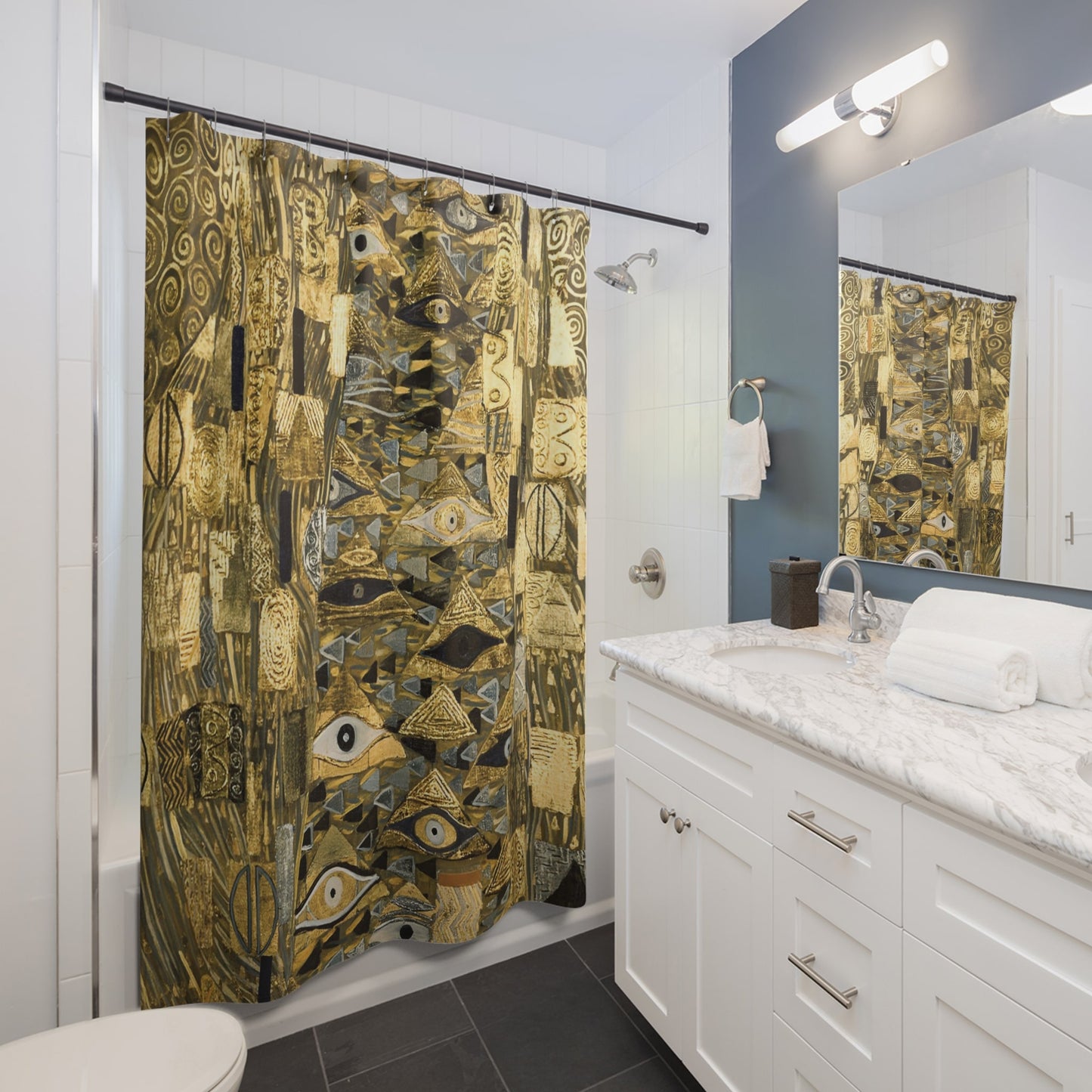 The Lady in Gold Shower Curtain Best Bathroom Decorating Ideas for Art Nouveau Decor