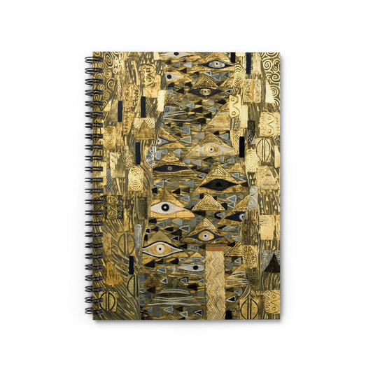 The Lady in Gold Notebook with Gustav Klimt cover, great for journaling and planning, highlighting the famous Lady in Gold by Gustav Klimt.