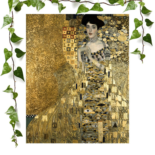 The Lady in Gold art print gustav klimt vintage wall art