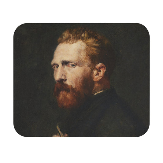 The Painter Mouse Pad featuring Van Gogh portrait artistry, ideal for desk and office decor.