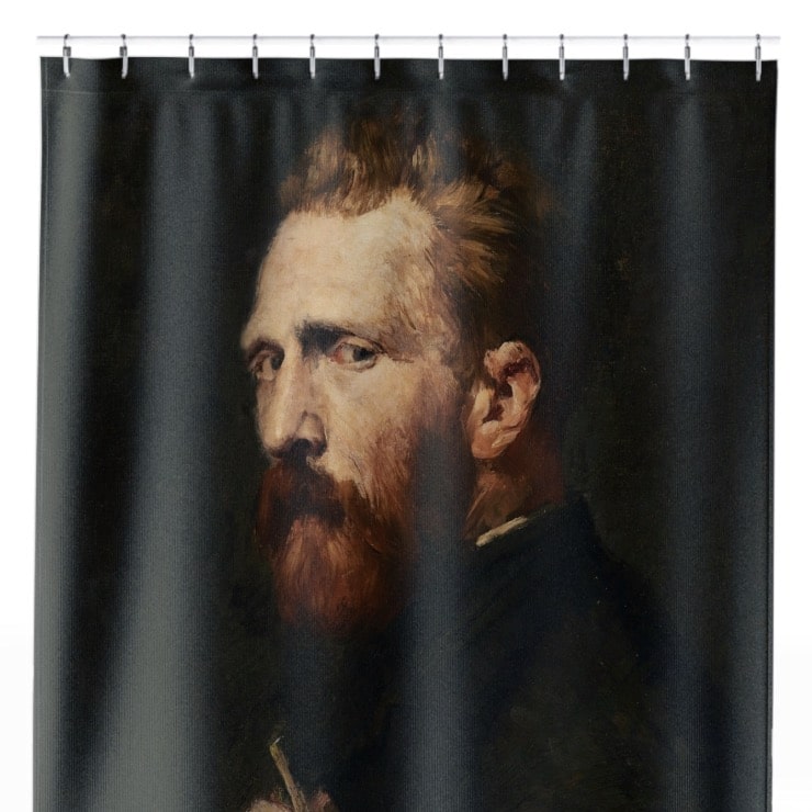 The Painter Shower Curtain Close Up, Victorian Shower Curtains
