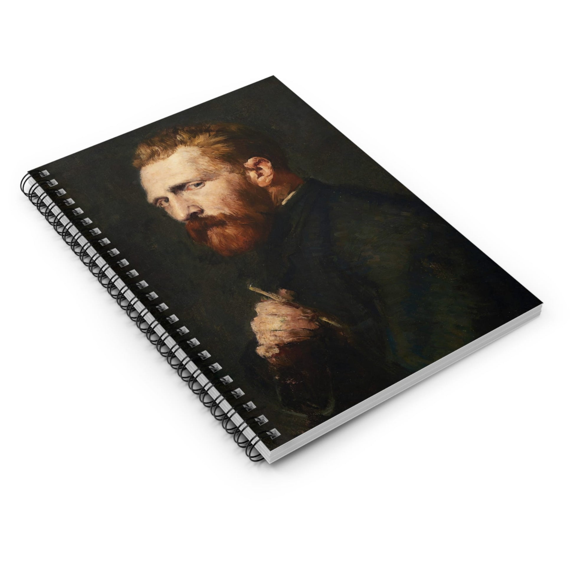 The Painter Spiral Notebook Laying Flat on White Surface