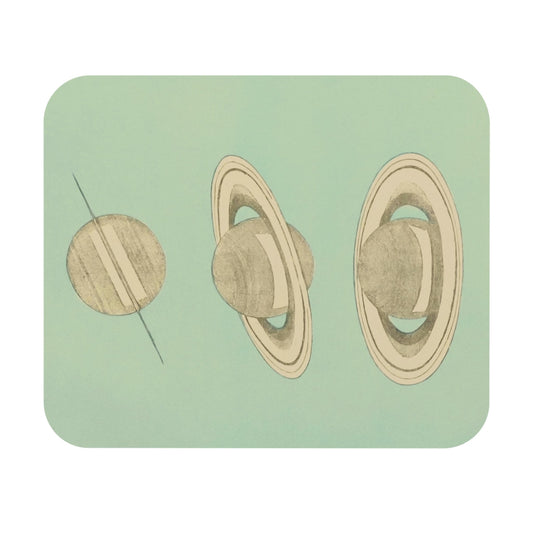 The Rings of Saturn Mouse Pad featuring a science drawing theme, perfect for desk and office decor.
