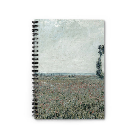 Tranquil Landscape Notebook with Monet Floral cover, perfect for journaling and planning, showcasing tranquil floral landscapes by Monet.