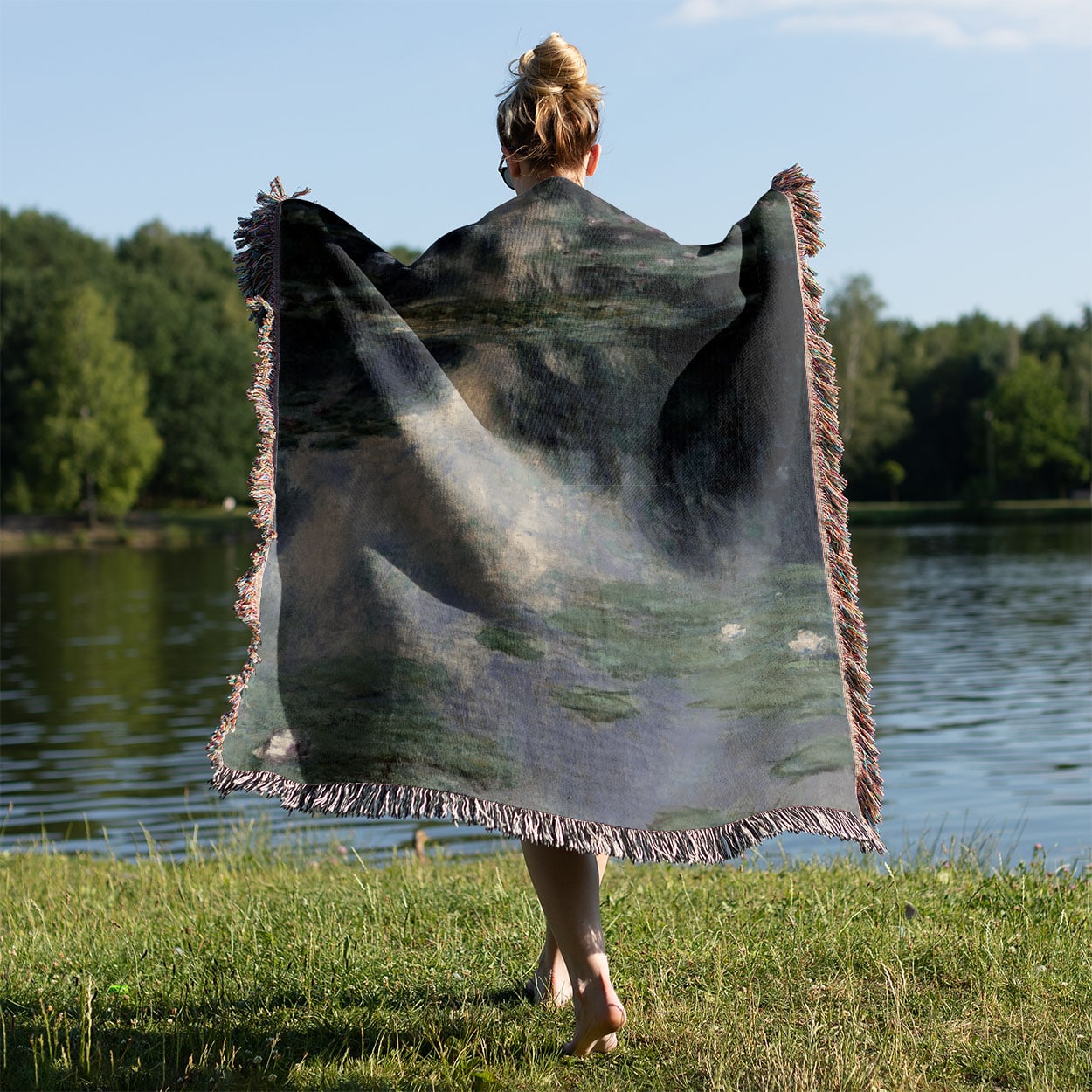 Tranquility Held on a Woman's Back Outside