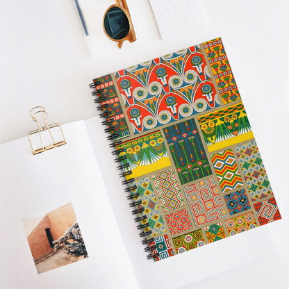 Unique Designs Spiral Notebook Displayed on Desk