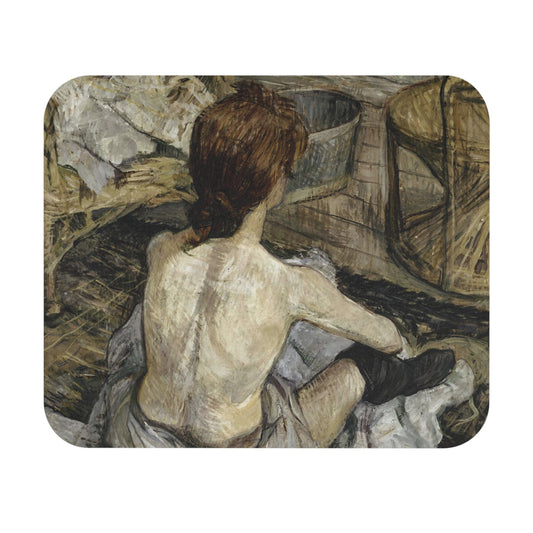 Unique Female Portrait Mouse Pad showcasing Rousse art, perfect for desk and office decor.