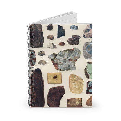 Unique Gemstone Spiral Notebook Standing up on White Desk