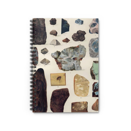 Unique Gemstone Notebook with amber and gems cover, ideal for journals and planners, showcasing unique amber and gemstone designs.