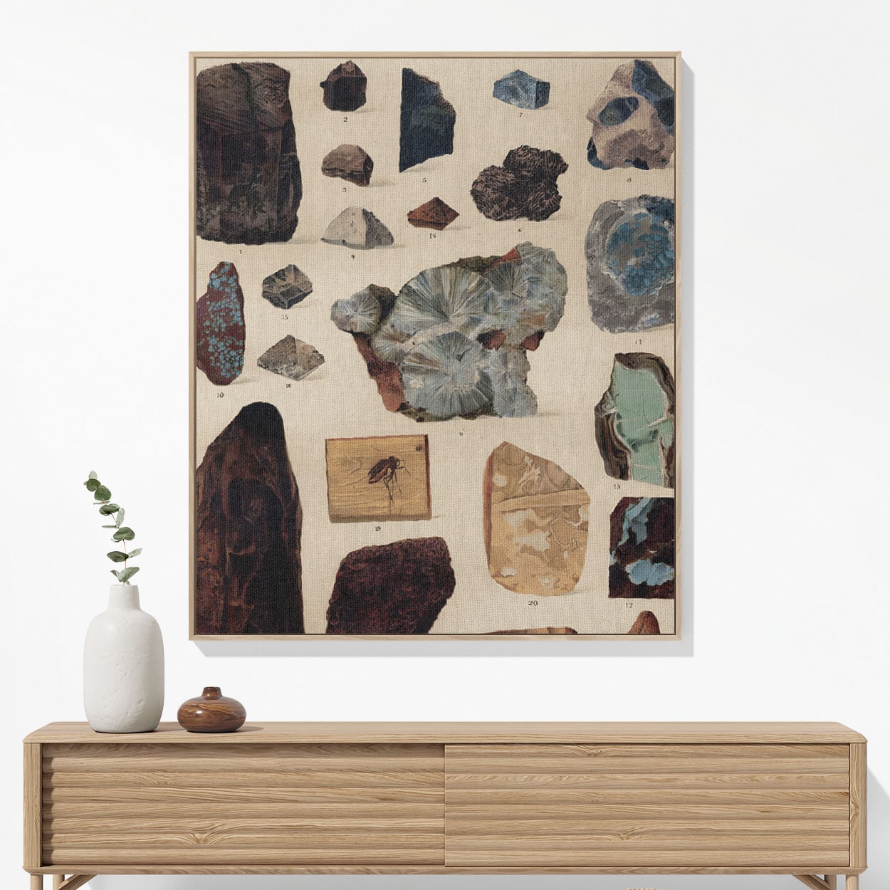 Unique Gemstone Woven Blanket Woven Blanket Hanging on a Wall as Framed Wall Art
