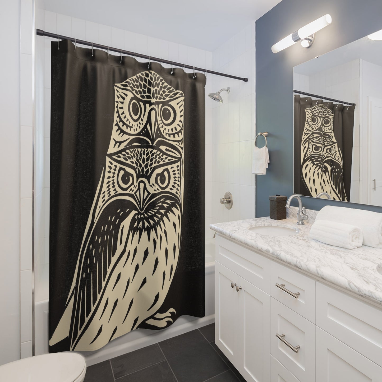 Unique Owl Shower Curtain Best Bathroom Decorating Ideas for Animal Decor