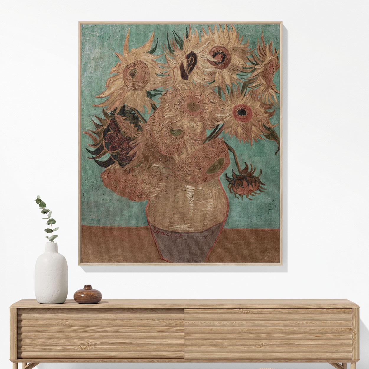 Vase with Flowers Woven Blanket Woven Blanket Hanging on a Wall as Framed Wall Art