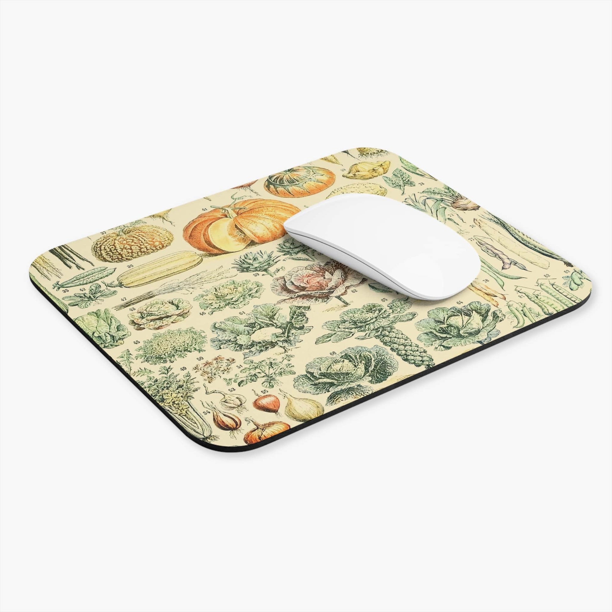Vegetables Computer Desk Mouse Pad With White Mouse
