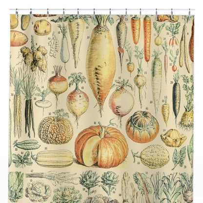 Vegetables Shower Curtain Close Up, Science Shower Curtains