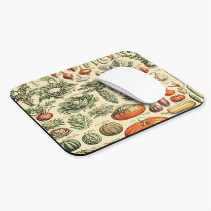 Vegetarian Computer Desk Mouse Pad With White Mouse