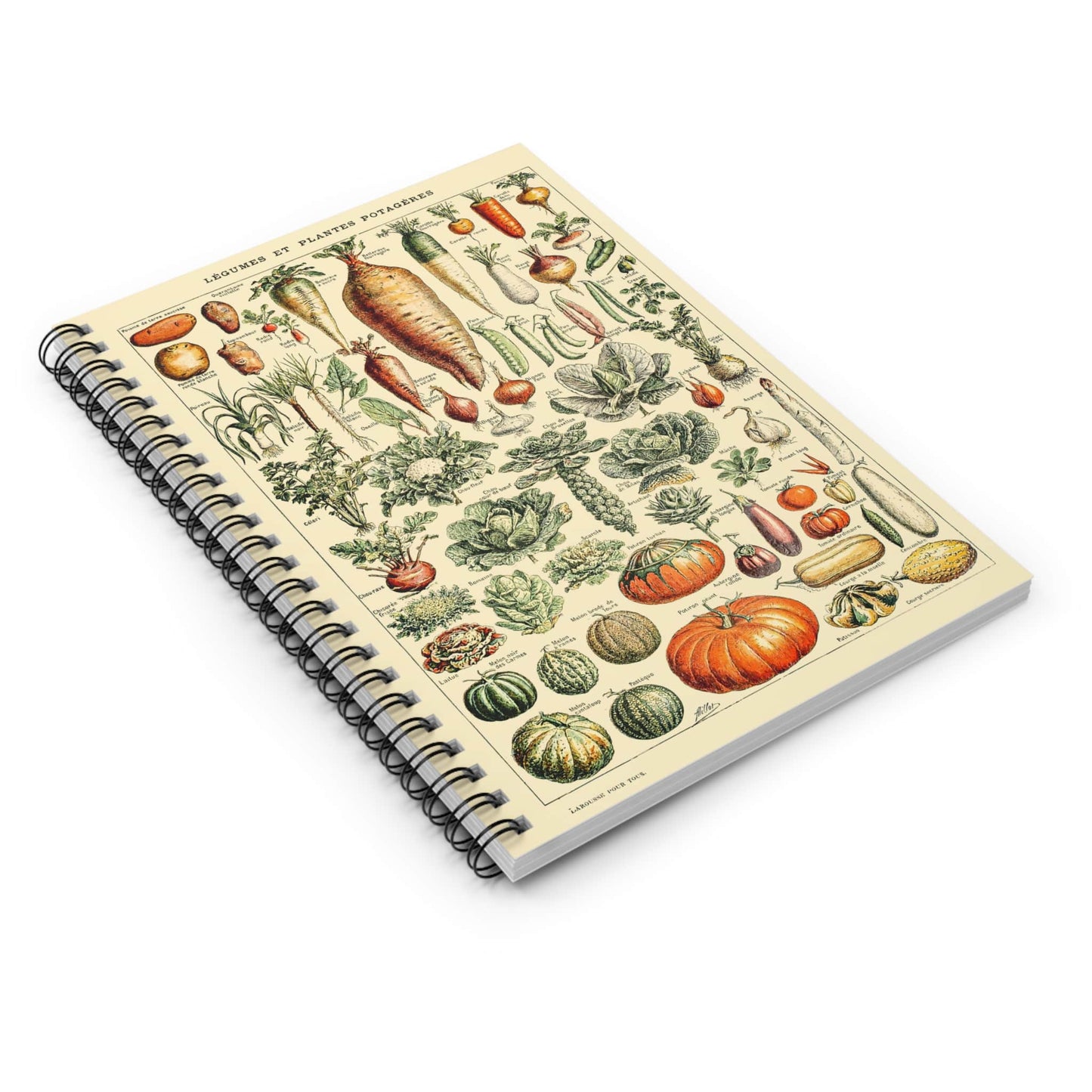 Vegetarian Spiral Notebook Laying Flat on White Surface