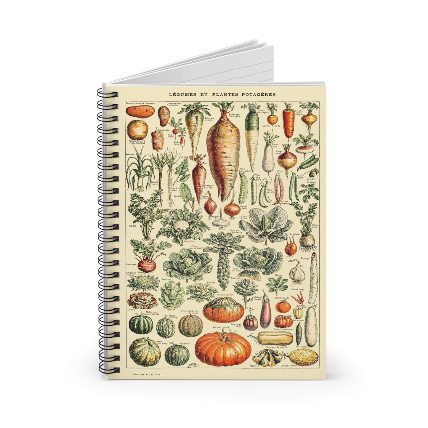 Vegetarian Spiral Notebook Standing up on White Desk