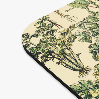 Vegetarian Vintage Mouse Pad Design Close Up