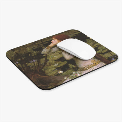 Victorian Aesthetic Computer Desk Mouse Pad With White Mouse