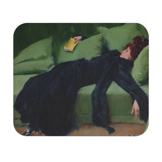 Victorian Mouse Pad with decadent woman design, desk and office decor featuring elegant Victorian-era portraits.