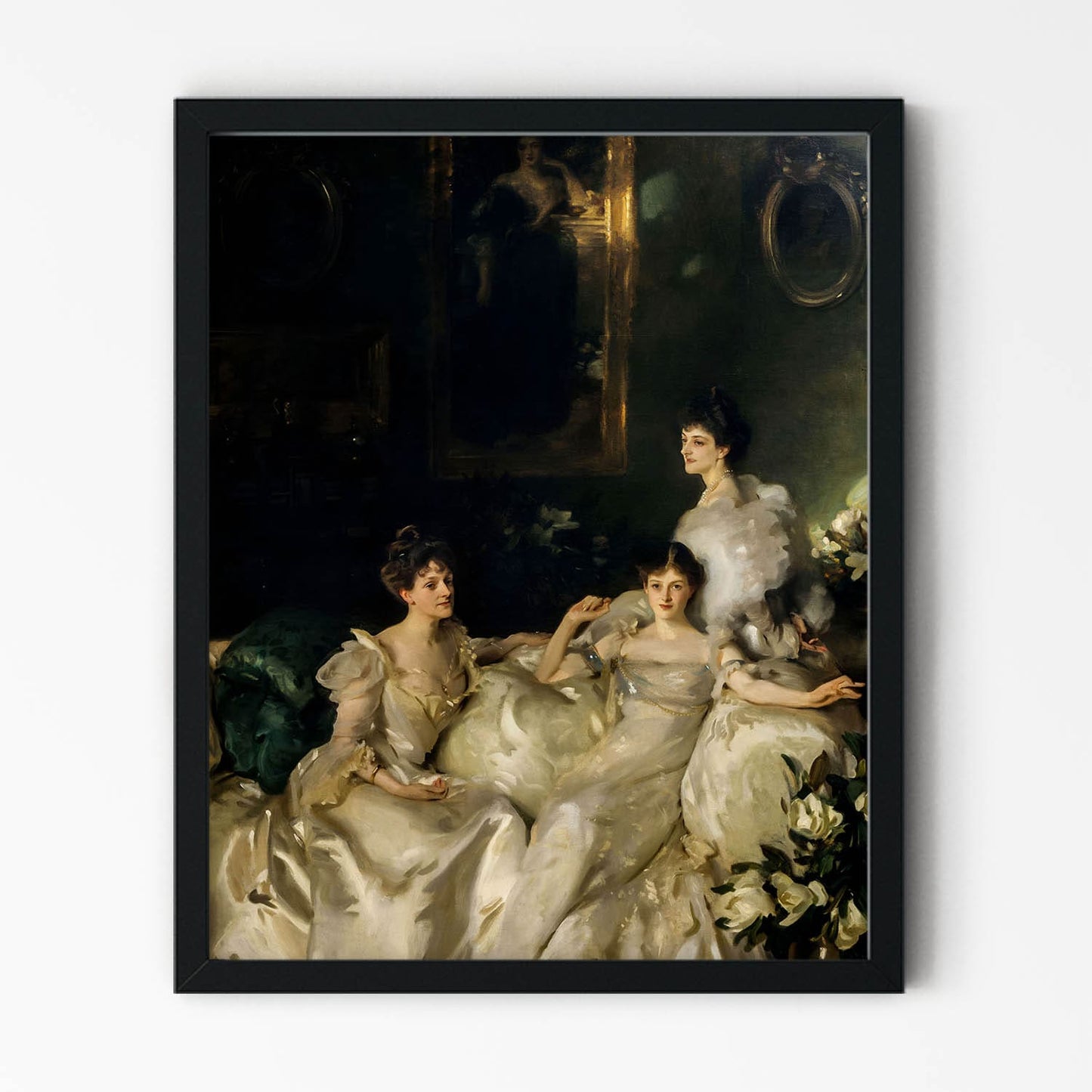 Victorian Era Aesthetic Art Print in Black Picture Frame
