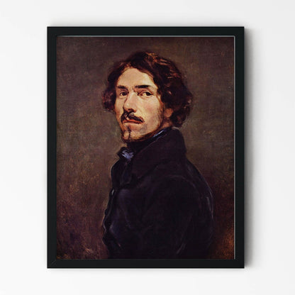 Victorian Era Man Art Print in Black Picture Frame