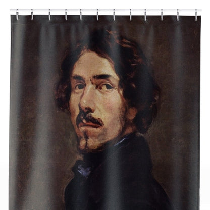 Victorian Era Man Shower Curtain Close Up, Victorian Shower Curtains