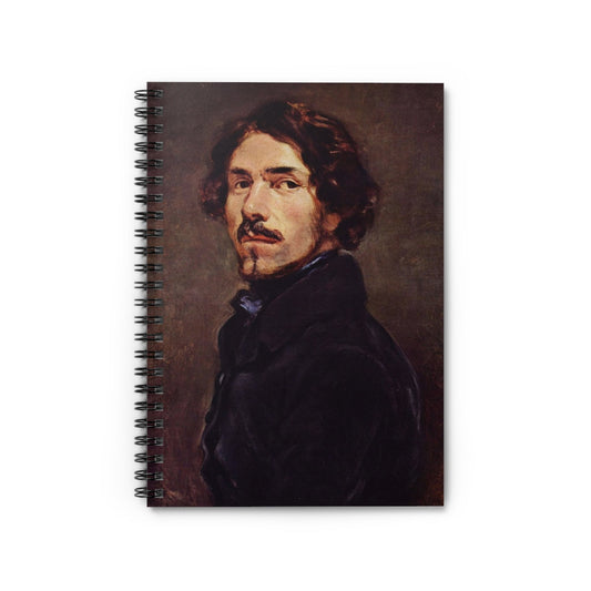 Victorian Era Man Notebook with portrait of an artist cover, ideal for journals and planners, featuring a portrait of a Victorian era man artist.