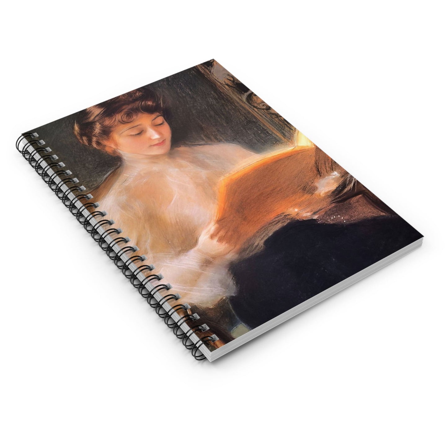 Victorian Literature Spiral Notebook Laying Flat on White Surface