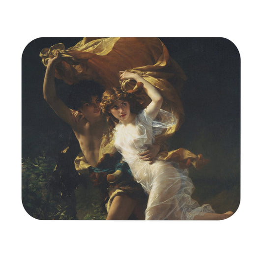 Classical Mouse Pad featuring a couple in a storm design, adding drama to desk and office decor.