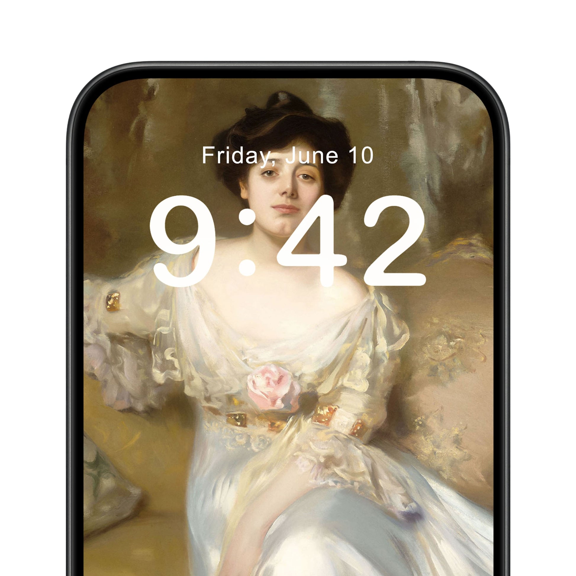 Victorian Portrait Phone Wallpaper Close Up