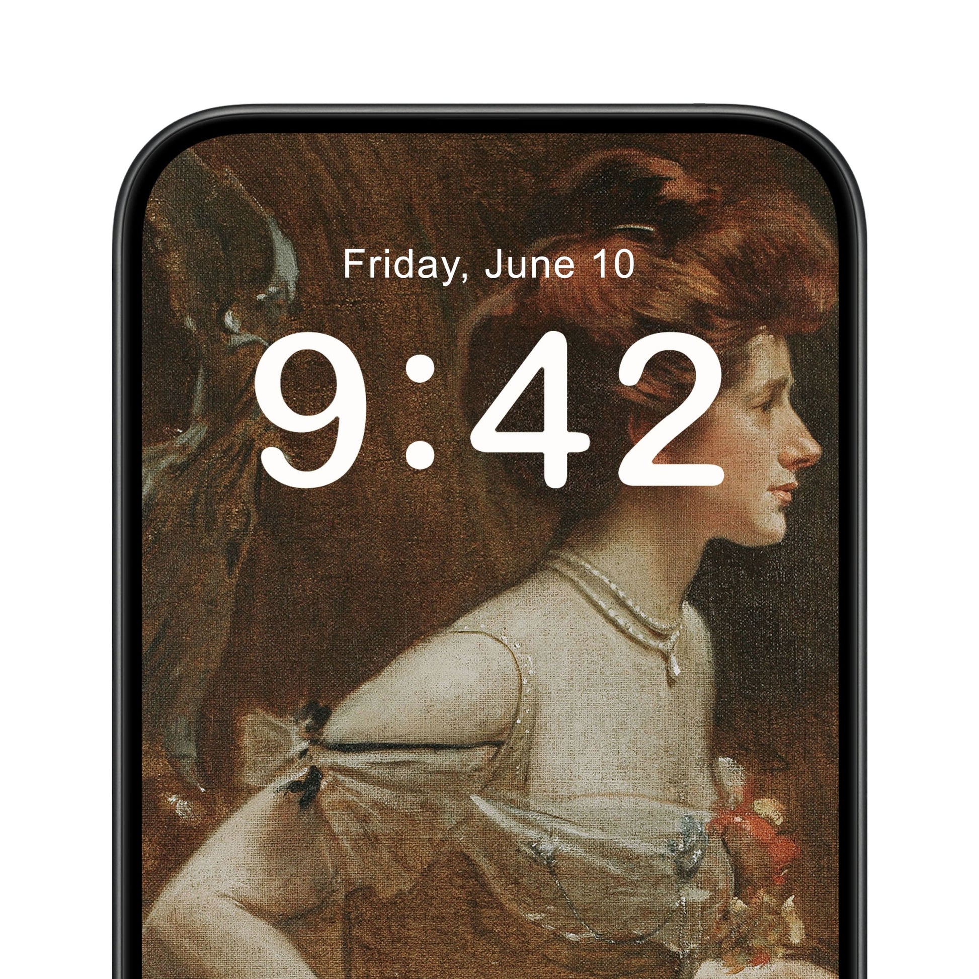 Victorian Portrait Phone Wallpaper Close Up